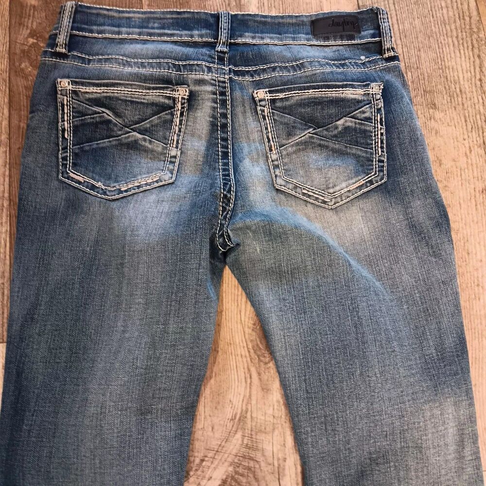 Daytrip Virgo Boot Women Sz 30 Long Revival Festival Jean Stretch Mid Rise Rodeo